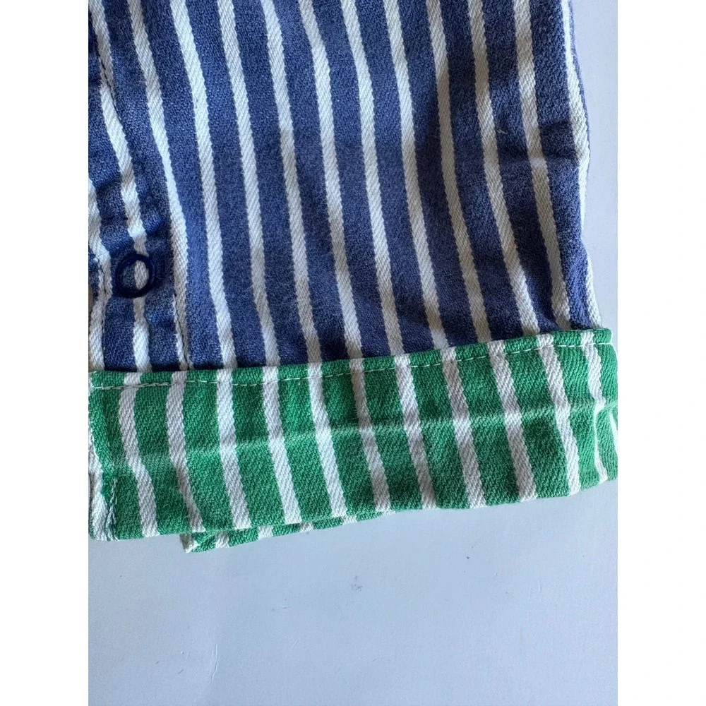 Vintage OshKosh Bgosh Baby Overalls Bundle Red Corduroy Hickory Stripe 12M USA